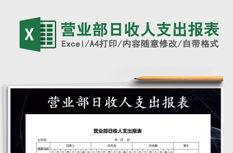 2025年营业部日收人支出报表