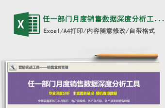 2025年任一部门月度销售数据深度分析工具
