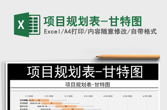 2024年项目规划表-甘特图