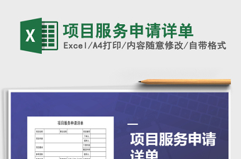 2025年项目服务申请详单