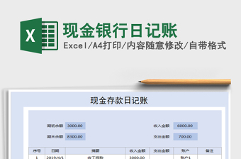 2025年现金银行日记账