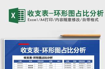 2025年收支表-环形图占比分析