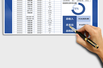 2025年收支表-环形图占比分析