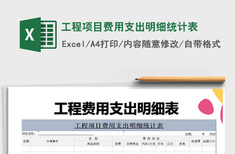 2025年工程项目费用支出明细统计表