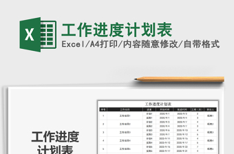 2025年工作进度计划表