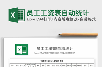 2025年员工工资表自动统计