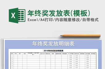 2025年年终奖发放表(模板)