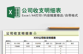 2025年公司收支明细表