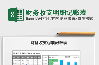 2025年财务收支明细记账表