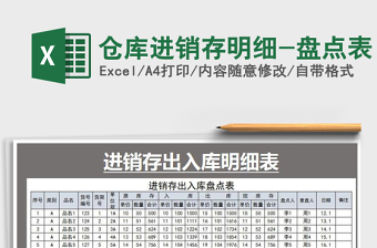 2025年仓库进销存明细-盘点表