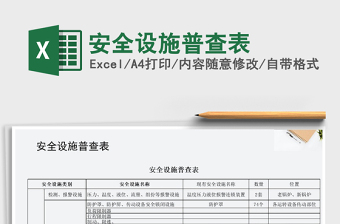 2025年安全设施普查表