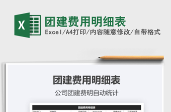 2025年团建费用明细表