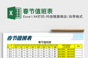 2025年春节值班表