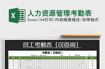 2025年人力资源管理考勤表