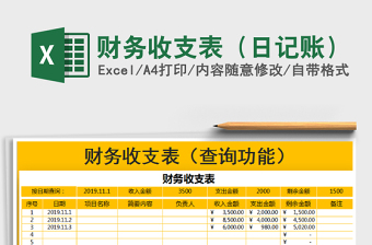 2025年财务收支表（日记账）