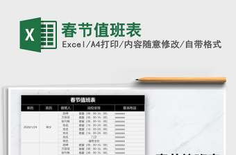 2025年春节值班表