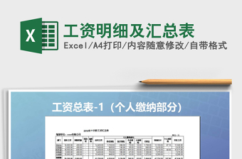 2025年工资明细及汇总表免费下载