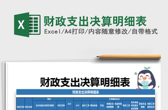 2025年财政支出决算明细表