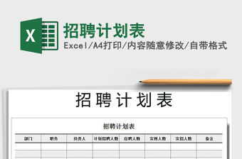 2025年招聘计划表免费下载