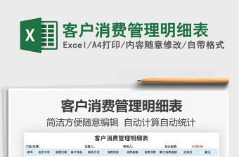 2025年客户消费管理明细表
