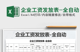 2025年企业工资发放表-全自动