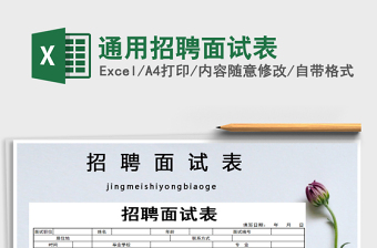 2025年通用招聘面试表