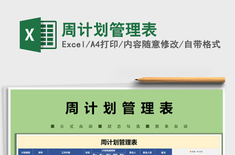 2025年周计划管理表