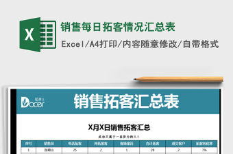 2025年销售每日拓客情况汇总表免费下载