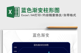 2025年蓝色渐变柱形图