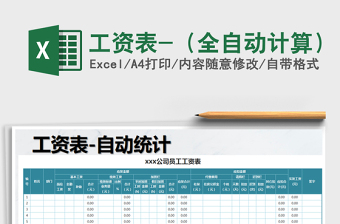 2025年工资表-（全自动计算）免费下载
