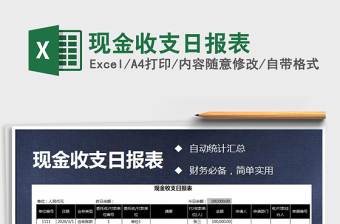 2025年现金收支日报表