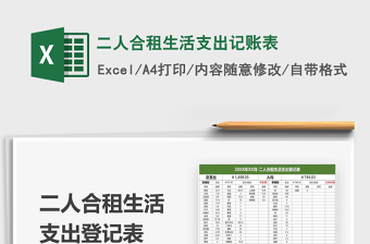 2025年二人合租生活支出记账表