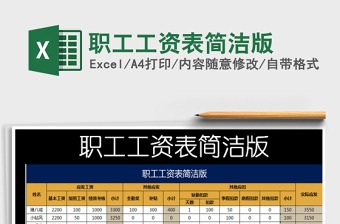 2025年职工工资表简洁版