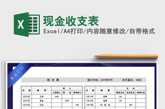 2025年现金收支表