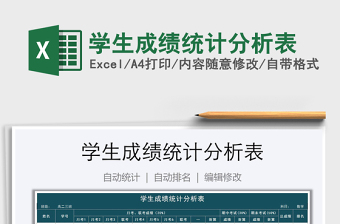 2025年学生成绩统计分析表