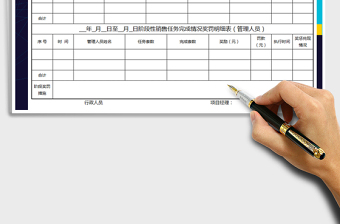 2025年销售任务完成率奖惩明细表免费下载