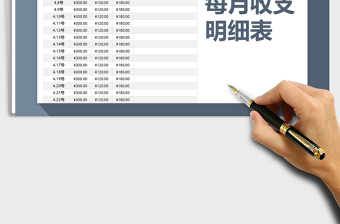 2025年表格样式之每月收支明细表免费下载