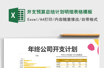 2025年开支预算总结计划明细表格模板