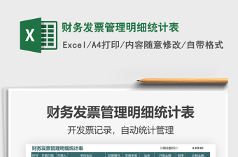 2025年财务发票管理明细统计表