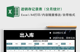 2025年进销存记录表（分月统计）