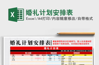 2025年婚礼计划安排表