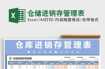 2025年仓储进销存管理表