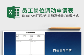 2025年员工岗位调动申请表免费下载