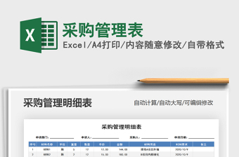 2025年采购管理表