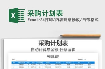 2025年采购计划表