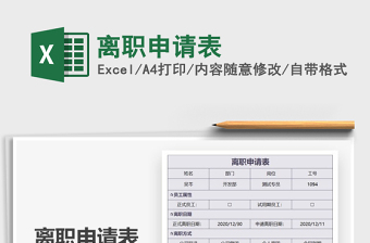 2025年离职申请表