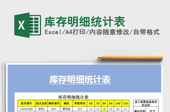 2025年库存明细统计表