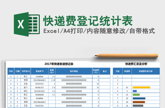 2025年快递费登记统计表免费下载