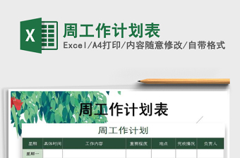 2025年周工作计划表免费下载