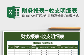 2025年财务报表-收支明细表免费下载